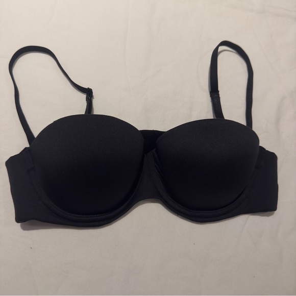 NWOT Calvin Klein Strapless Push Up Bra Detachable Straps Size 34A Black - Picture 2 of 14